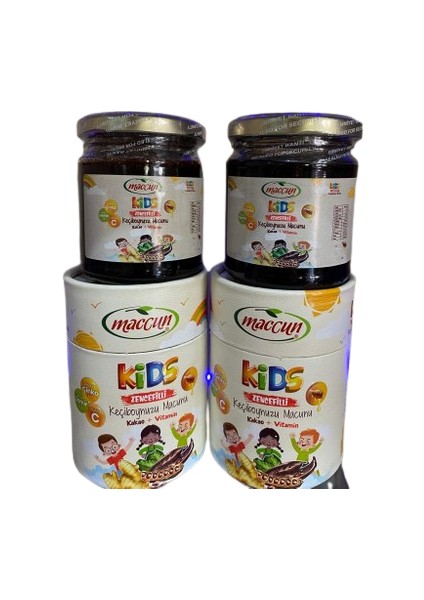 Kids Çocuklar İçin Kakaolu Zencefilli Keçiboynuzu Macunu + Vitaminler 2 x 240 gr fiyatları