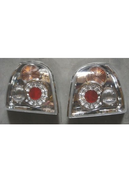 1992 - 1998 Volkswagen Golf 3 Modifiye Stop Lambası Sağ - Sol Set 2 Parça Nikelajlı Şeffaf Camlı (Tyc)
