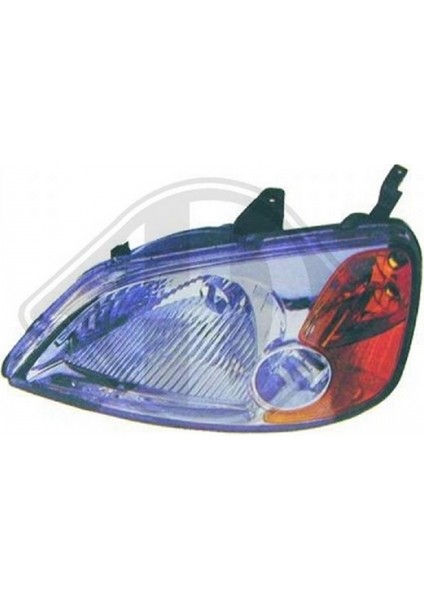 Civic Sd 2001 2003 Far Sol Sarı : Elektrikli H4 W21W W5W (Oem NO:33151S5AG01)