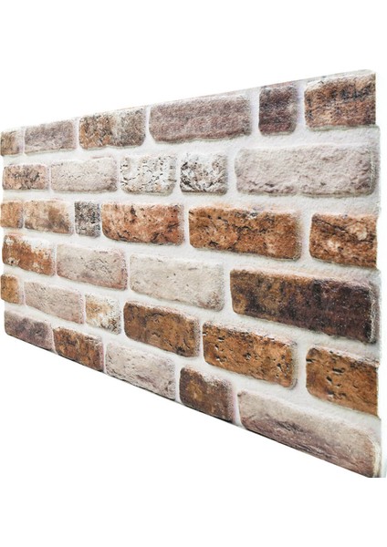 5 Adet (2,5m2) x Tuğla Desenli 3 Boyutlu Renkli Strafor Köpük Duvar Kaplama Paneli (BR-563)