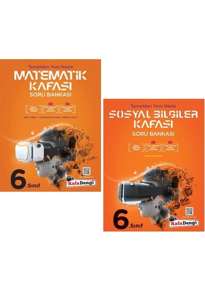 6.Sınıf Matematik - Sosyal Bilgiler Kafası Soru Seti 2 Kitap 2023