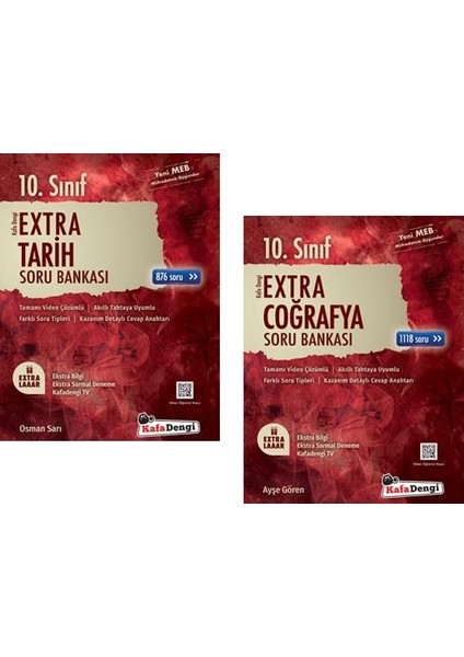 10.Sınıf Tarih - Coğrafya Extra Soru Bankası Seti 2 Kitap 2023