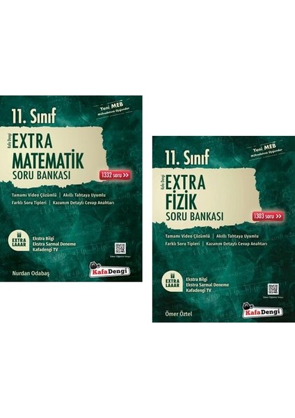 11.Sınıf Matematik - Fizik Extra Soru Bankası Seti 2 Kitap 2023