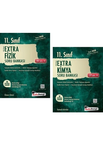 11.Sınıf Fizik - Kimya Extra Soru Bankası Seti 2 Kitap 2023