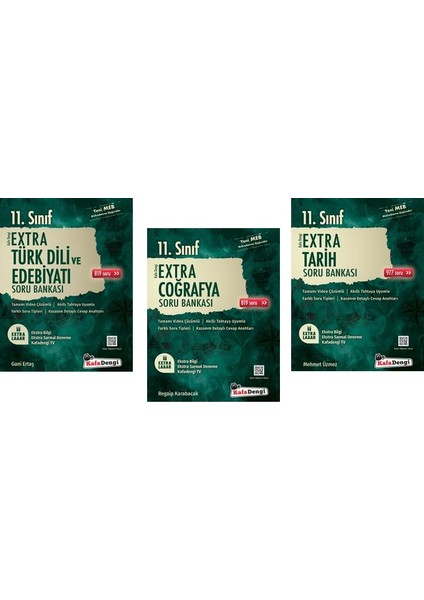 11.Sınıf Edebiyat - Tarih - Coğrafya Extra Soru Seti 3 Kitap 2023