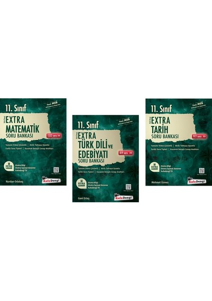 11.Sınıf Matematik - Edebiyat - Tarih Extra Soru Seti 3 Kitap 2023