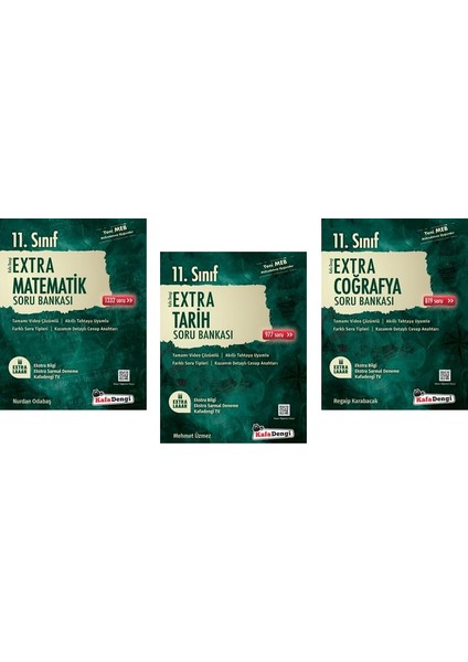 11.Sınıf Matematik - Coğrafya - Tarih Extra Soru Seti 3 Kitap 2023
