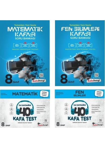 8.Sınıf LGS Matematik Fen Bilimleri Kafa Soru - Test Seti 4 Kitap 2023
