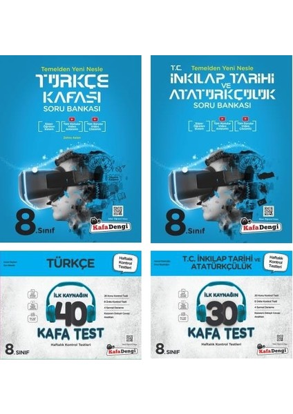 8.Sınıf LGS Türkçe - İnkılap Tarihi Kafa Soru - Test Seti 4 Kitap 2023