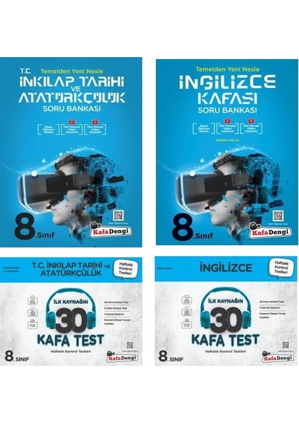 8.Sınıf LGS İngilizce - İnkılap Tarihi Kafa Soru - Test Seti 4 Kitap 2023