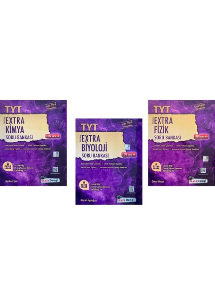 TYT Fizik - Kimya - Biyoloji Extra Soru Seti 3 Kitap 2023
