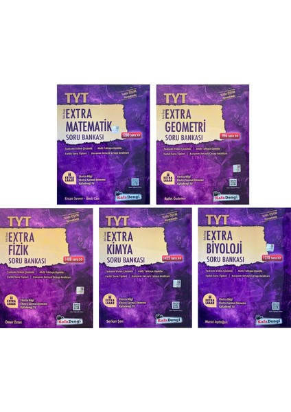 TYT Matematik - Geometri - Fizik - Kimya - Biyoloji Extra Soru Seti 5 Kitap 2023
