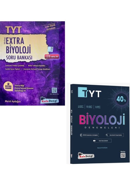 TYT Biyoloji Extra Soru - Deneme Seti 2 Kitap 2023