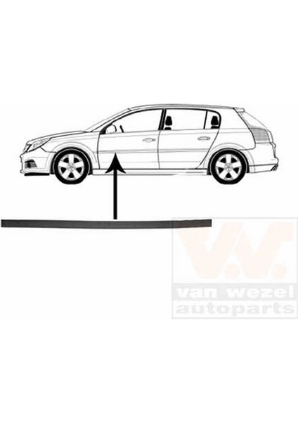 Opel Vectra C 2002 2008 Kapı Bandı Ön Sol Astarlı (Oem NO:5171073)