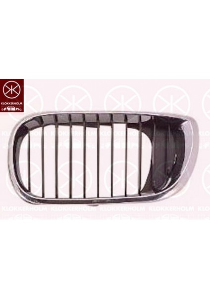 2002 - 2005 Bmw 3 Serisi Sd - Ön Panjur Sol Siyah - Nikelaj Çerçeveli (Oem NO:51137030545)