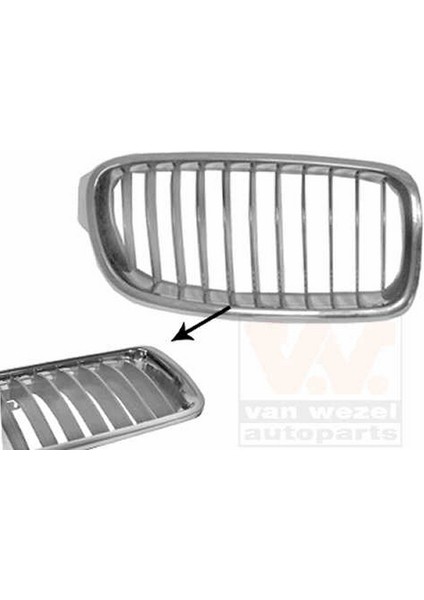 2012 - 2014 Bmw 3 Serisi Ön Panjur Sağ Nikelajlı Iç Petekleri Gri (Modern Line) (Oem NO:51137263480)