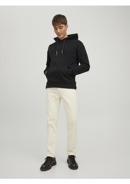 Düz Renk Kapüsonlu Sweatshirt