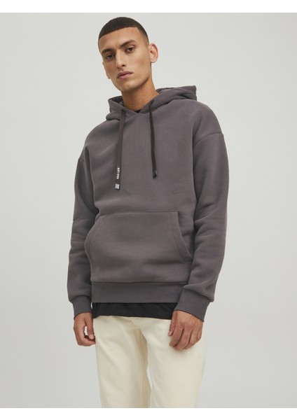 Düz Renk Kapüsonlu Sweatshirt
