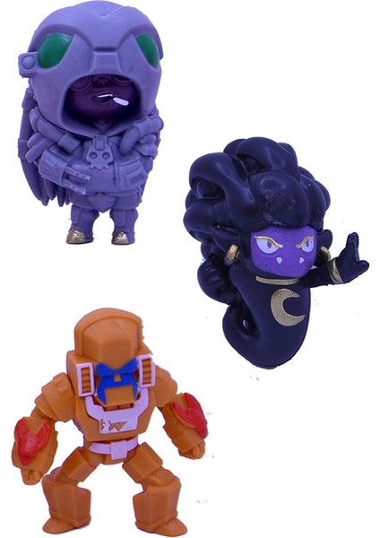 Brawl Stars Oyuncak Karakter Figür Seti 3lü modelleri