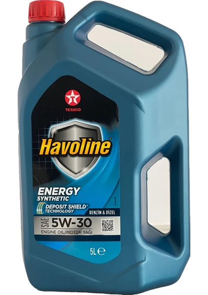 Havoline Energy Sae 5W-30 Sentetik 5 Lt  Partekülsüz ( Üretim Yılı: 2022 )