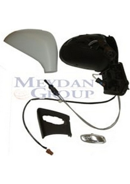 Peugeot 207 - 2006 - 2012 Kapı Aynası Sağ Manuel - Sinyalli - Sensörlü - Gri Kapaklı 4+2 Fişli (Famella) (Oem NO:96806158XT)