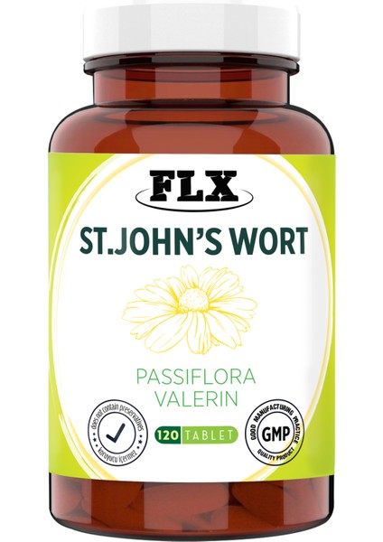 St Johns Wort Sarı Kantoron Valerian Passiflora Vitamin D 120 Tablet