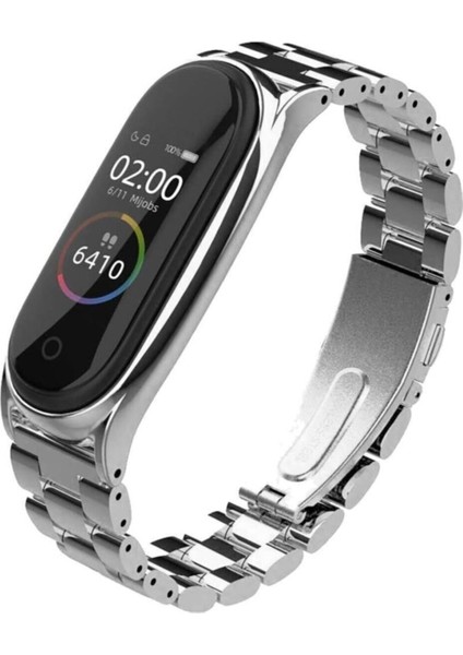 Xiaomi Mi Band 5 Mi Band 6 Uyumlu Metal Kordon Kayış