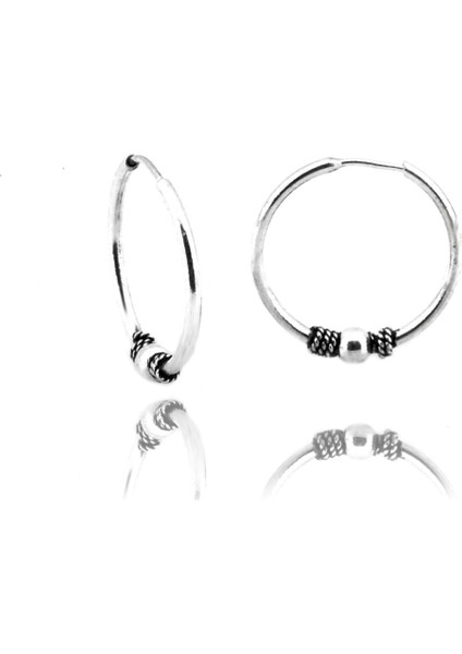 Doğan Silverkadın Gümüş 14MM Mini Halka Küpe DGN20342