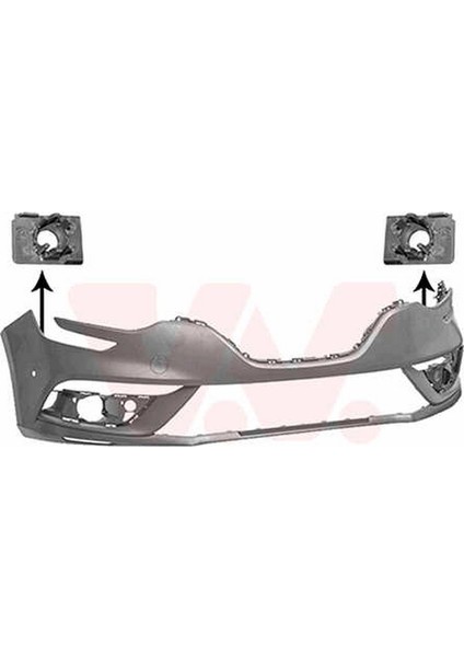 2016 - 2019 Renault Megane Iv Sd - Hb - Ön Tampon Siyah (Braketi Ile Birlikte) (Sensör Delikli) (Tyg) (Oem NO:620229853R)