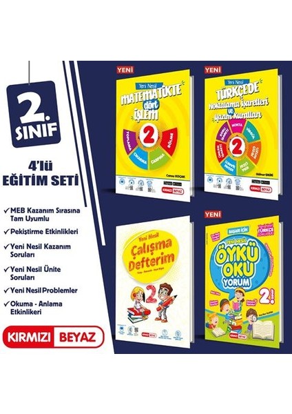 2.Sınıf Pekiştirme Seti 4 Kitap