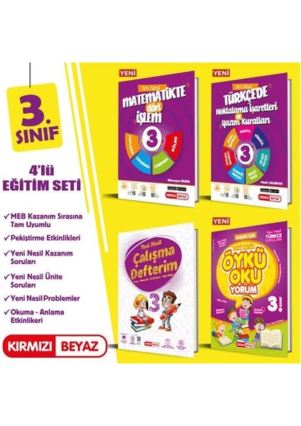 3.Sınıf Pekiştirme Seti 4 Kitap