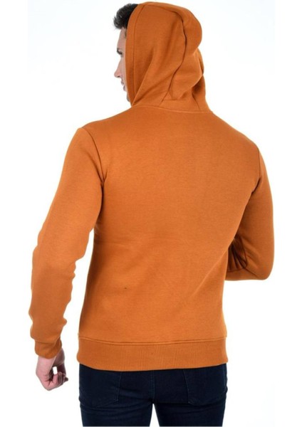 Kapüşonlu Fermuarlı Hoodie Içi Polarlı Kalın Sweathirt