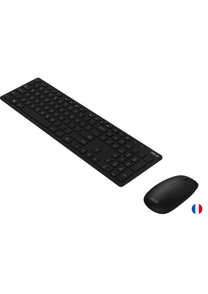 W5000 Fransızca Kablsouz Klavye/mouse Set Siyah W5000-FRANCE-SYH