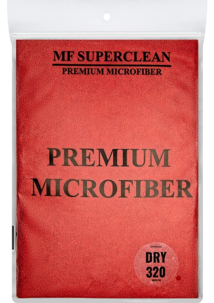 Superclean Mikrofiber  Lüks Oto  Kurulama Havlusu - Çift Yüz Kısa Hav -    320 Gsm  50 x 70 cm