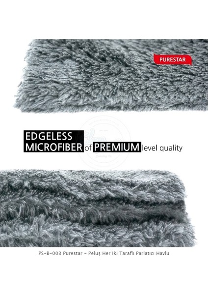 Superclean Mikrofiber Purestar Oto Cila Bezi Gri 470 Gsm 40X40 cm