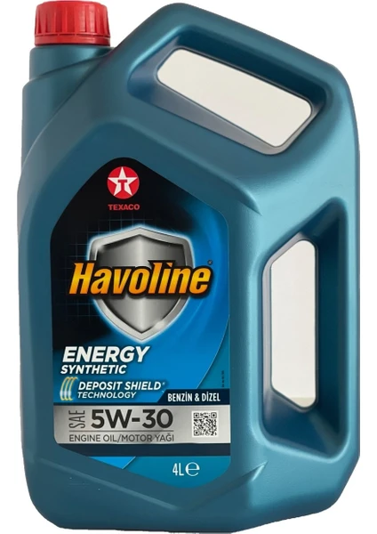 Havoline Energy Sae 5W-30 Sentetik 4 Lt  Partekülsüz ( Üretim Yılı: 2022 )