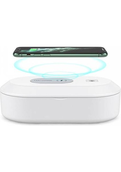 15W Kablosuz Wireless Şarj Ultraviyole Işıklı Telefon Temizleme Standı Iphone Huawei Samsung fiyatları