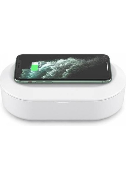 15W Kablosuz Wireless Şarj Ultraviyole Işıklı Telefon Temizleme Standı Iphone Huawei Samsung fırsatları