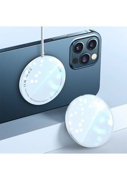 Ultra Ince Mıknatıslı 15W Kablosuz Şarj Wireless Şarj Iphone 12 Pro 11 Pro Kablosuz Şarj