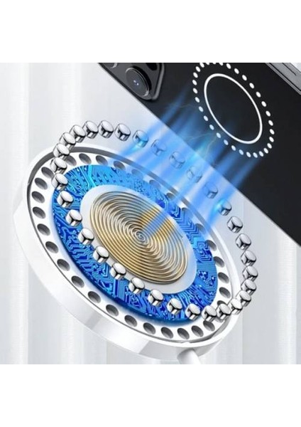 Ultra Ince Mıknatslı 15W Kablosuz Şarj Wireless Şarj Iphone Samsung Huawei Kablosuz Şarj