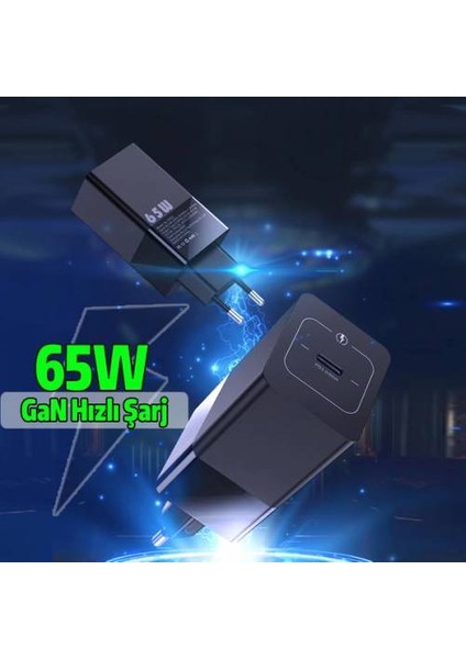 Gan 65W USB C Hızlı Şarj Aleti 4.0 Hızlı Macbook Pro Şarj Aleti 3.0 Qc4.0 Pd3.0 Şarj Başlık