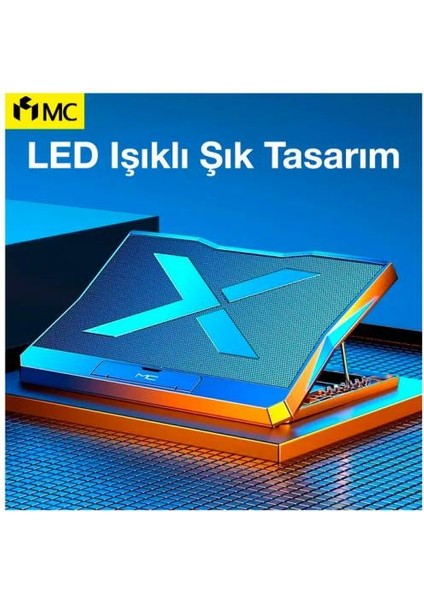 Ultra Sessiz 6 Fanlı Laptop Soğutucu Stand, LED Işıklı Gaming Laptop Soğutucu 6 Kademeli fiyatları