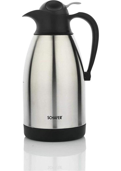 Schäfer İNOX01 Kitchen House 2 Litre Çift Katlı Çelik Termos-Inox