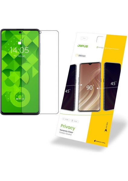 iPhone 6g Ekran Koruyucu CEK-133 Privacy Ceramic Clear Siyah