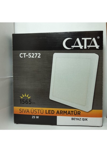 25W Sıva Üstü Kare LED Panel Armatür 6500K (Beyaz) CT-5272