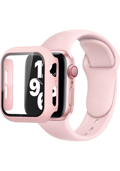 Apple Watch 2 3 4 5 6 Se (38 mm) Uyumlu Kılıf Kasa ve Ekran Koruyucu 360 Tam Koruma