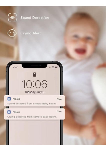 Bebek Telsizi - Ağlama Algılamalı, Kameralı ve Sesli 1080P