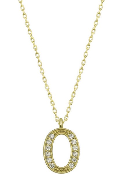 925 Ayar Gümüş O Harfi Kadın Gümüş Kolye