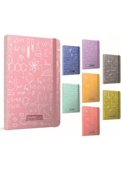 Solution Book Iplik Dikişli Sert Kapak Not Defteri 13X21CM 120 Yaprak Çizgili