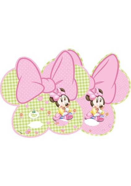 Disney Baby Minnie Maske Pembe Yeşil 6 Adet